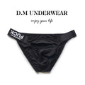 D. M Men's Underwear Ice Silk Breathable Thin Summer Elephant Nose Low Waist Personalized Letter Sports Triangle