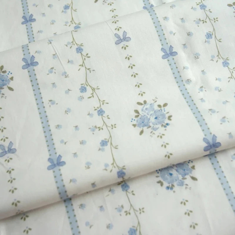 160x50cm Qunqing Rose Flower Wall Diagonal Pure Cotton Fabric, Children's Clothing Dress, Clothing DIY Sewing Cloth