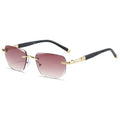 Ultra Light Frameless Diamond Cutting Reading Glasses  Women Men Anti Blue Light Presbyopia Glasses Fashion Sun Shading Glasses