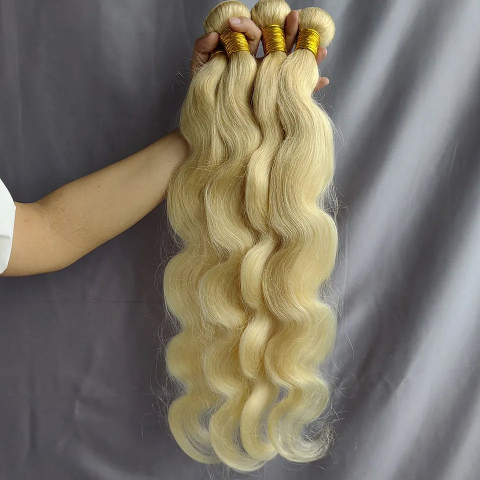 613 Blonde Body Wave Vietnamese Loose Curly Human Hair Bundles 8 28 30 Inch 1 2 3  4 Bundles Deals 100% Virgin Remy Hair Bundles