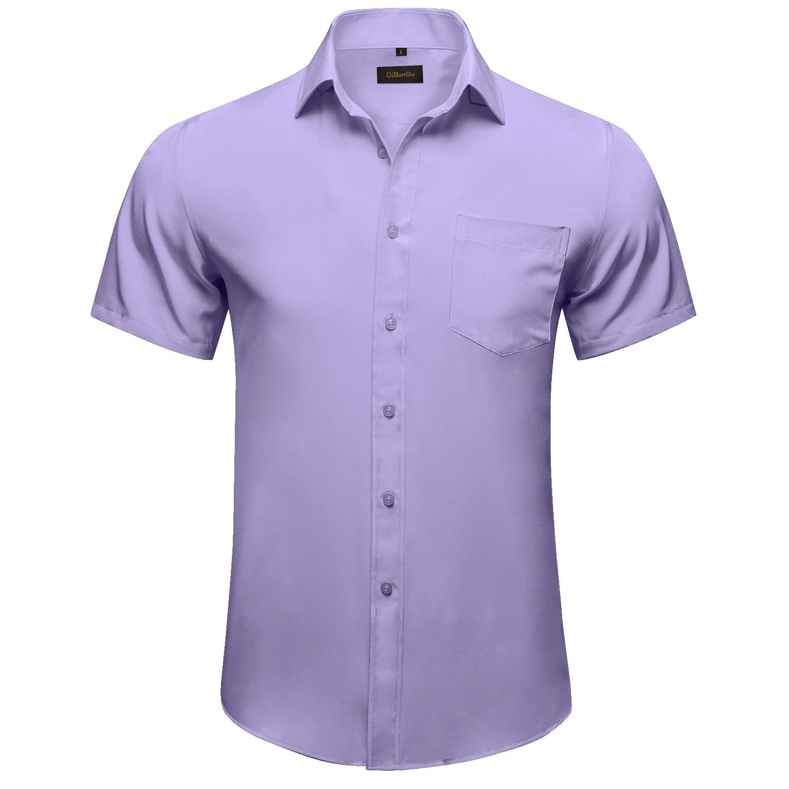 Men Shirts Short Sleeve Cotton Polyester Summer T-shirts Solid Black White Red Business Casual Tops Hawaiian Shirt