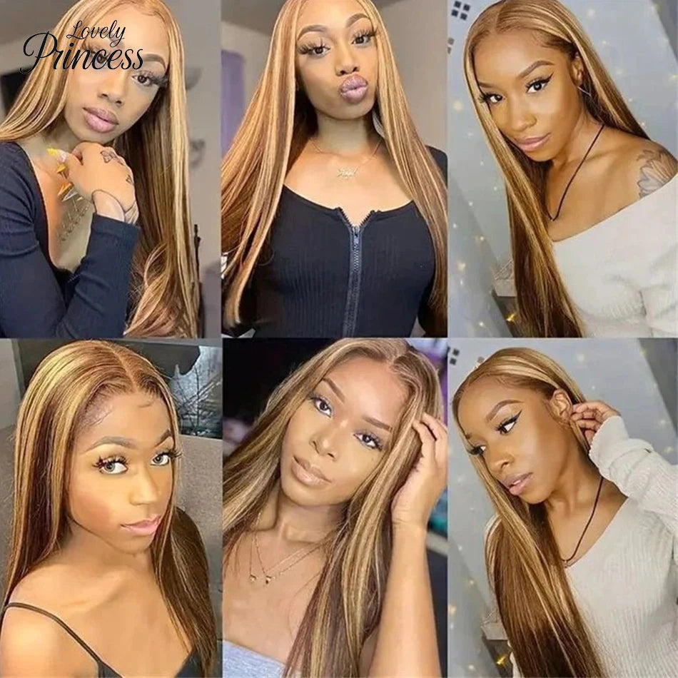 427 Highlight Wig 13x6 Hd Lace Frontal Human Hair Wig 40 Inch 13x4 Straight Lace Frontal Wigs Human Hair Pre Plucked 200 Density