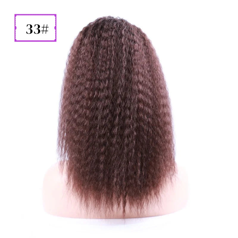 Lydia Short Hairpieces Synthetic 14" Kinky Straight Hair With Plastic Combs Drawstring Ponytail Extension Water Wavy Loose Curly