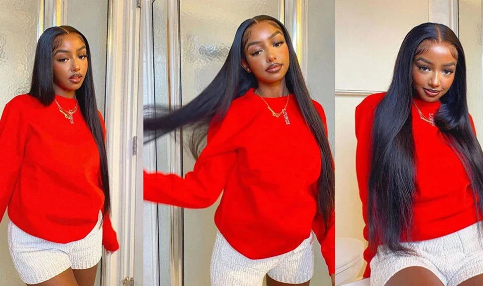 Glueless Wigs HD Transparent Lace Front Human Hair Wig 13x4 13x6 Bone Straight Frontal Wig Pre Plucked 4x4 HD Lace Closure Wig