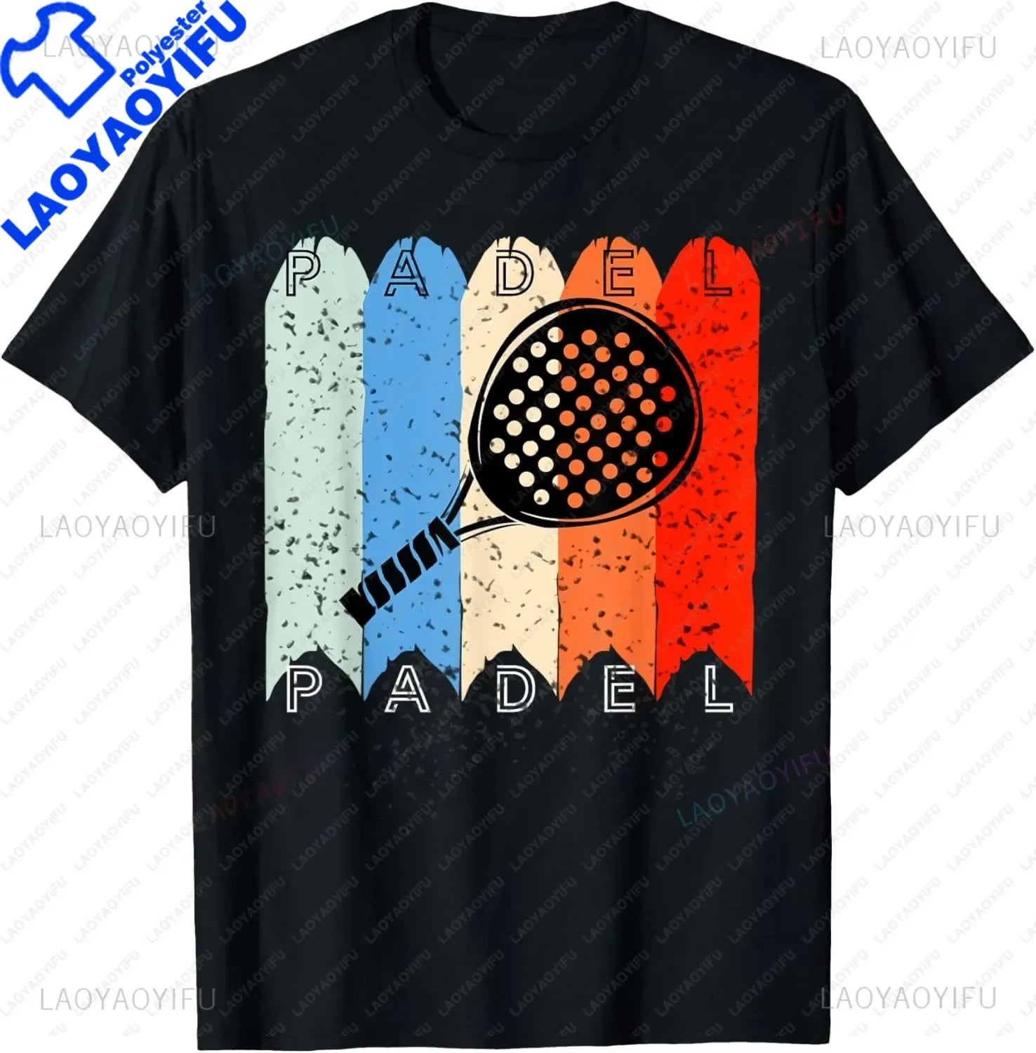 Padel Paddle Tennis Racquet Ball Vintage Colors T-Shirt  Casual Sports Street Couple Clothes  Streetwear  Mens T Shirts