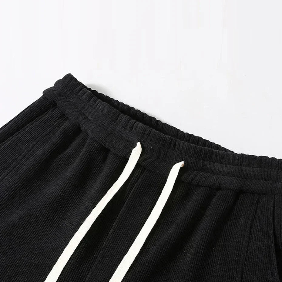 Extral Big Size Corduroy Pants Men Fleece Lined Warm Thick Sweatpant Jogger Male Winter Plus Velvet Trouser Large Plus 10XL 12XL