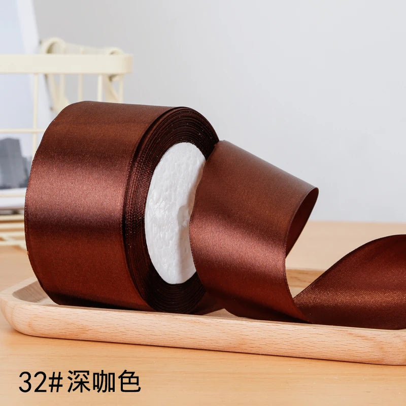 22meters/roll 5cm Silk Satin Ribbons Crafts Bow Handmade DIY Gift Packaging Wrap Party Wedding Decorative Clothing Accessories