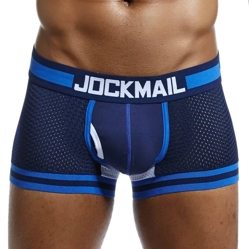 JOCKAMIL cotton mesh men's underwear fashion low-waist briefs shorts sports casual boxer trunks