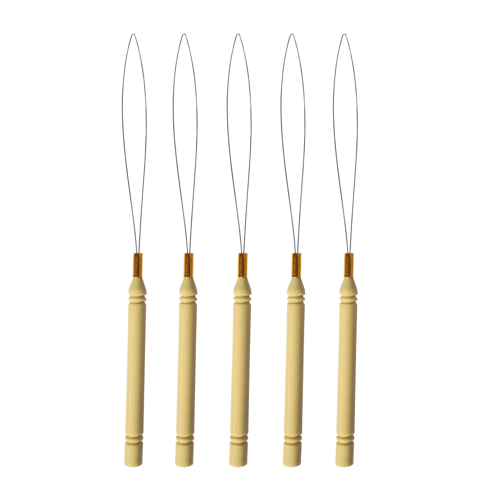 5 pcs micro rings loop tool loop threader pulling needle used with hair plier  beads for hair extension tools crochet hook loops
