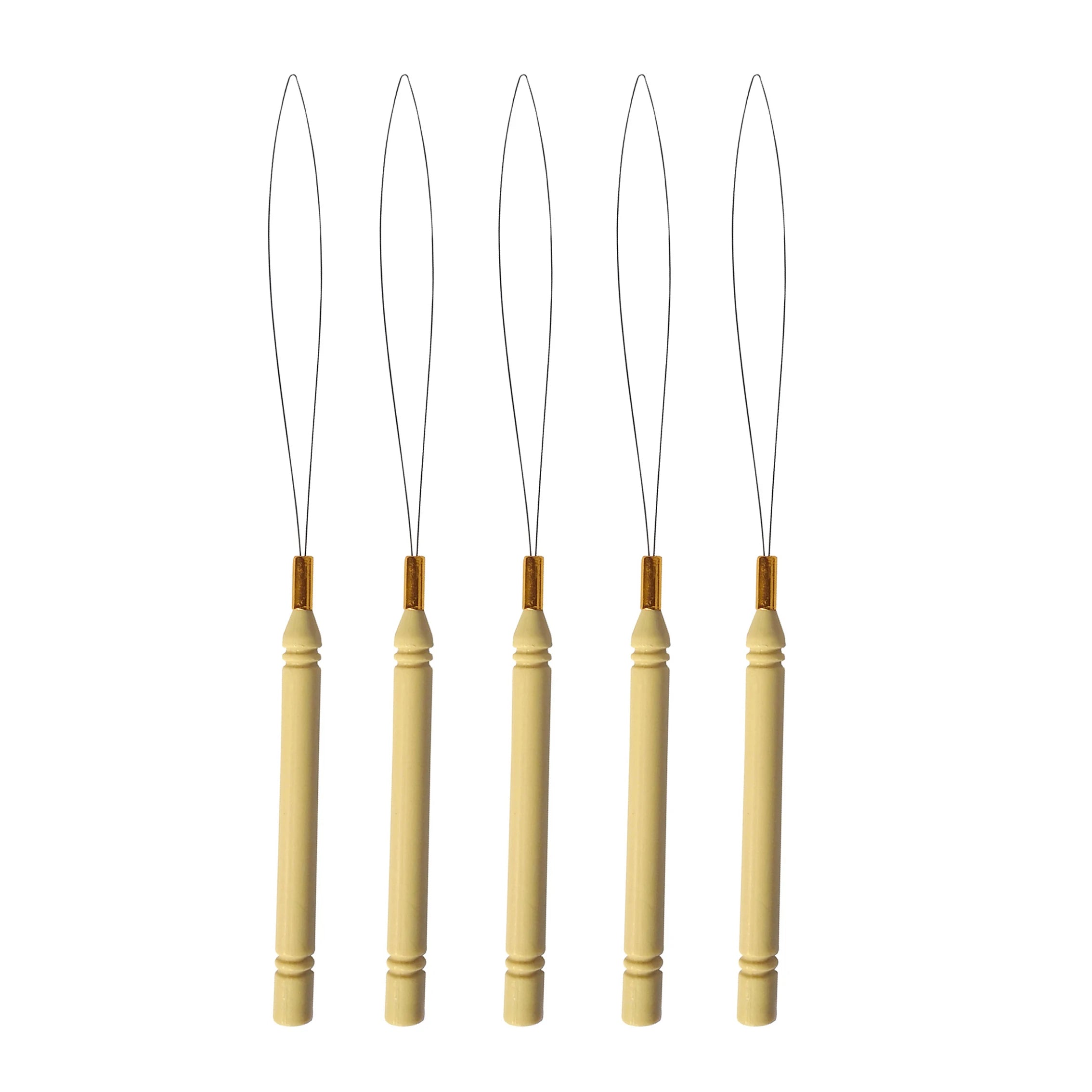 5 pcs micro rings loop tool loop threader pulling needle used with hair plier  beads for hair extension tools crochet hook loops