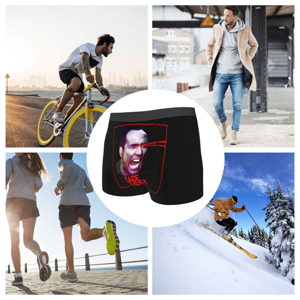 Custom Nicolas Cage Boxer Shorts For Homme 3D Printed Male Nic And His Girls Underwear Panties Briefs Breathbale Underpants