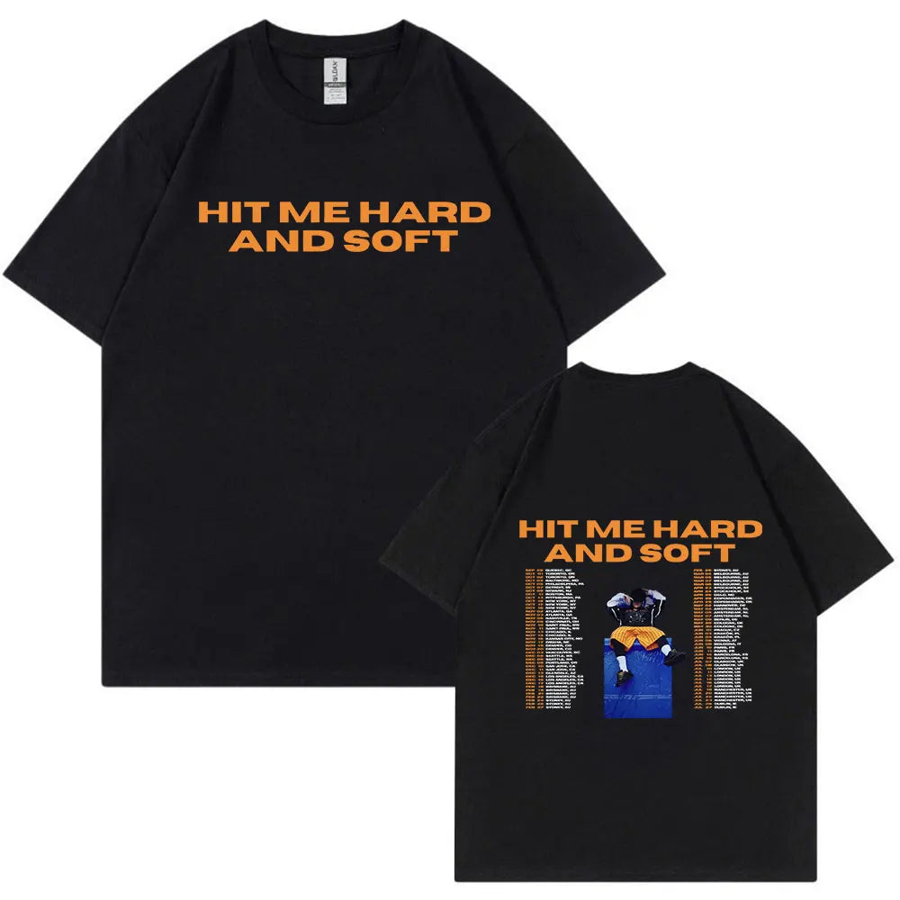 Hit Me Hard and Soft 2024 Tour T Shirt Men Women Fashion Hip Hop T Shirts 100% Cotton Loose Short Sleeve T-shirts Fans Gift Tops