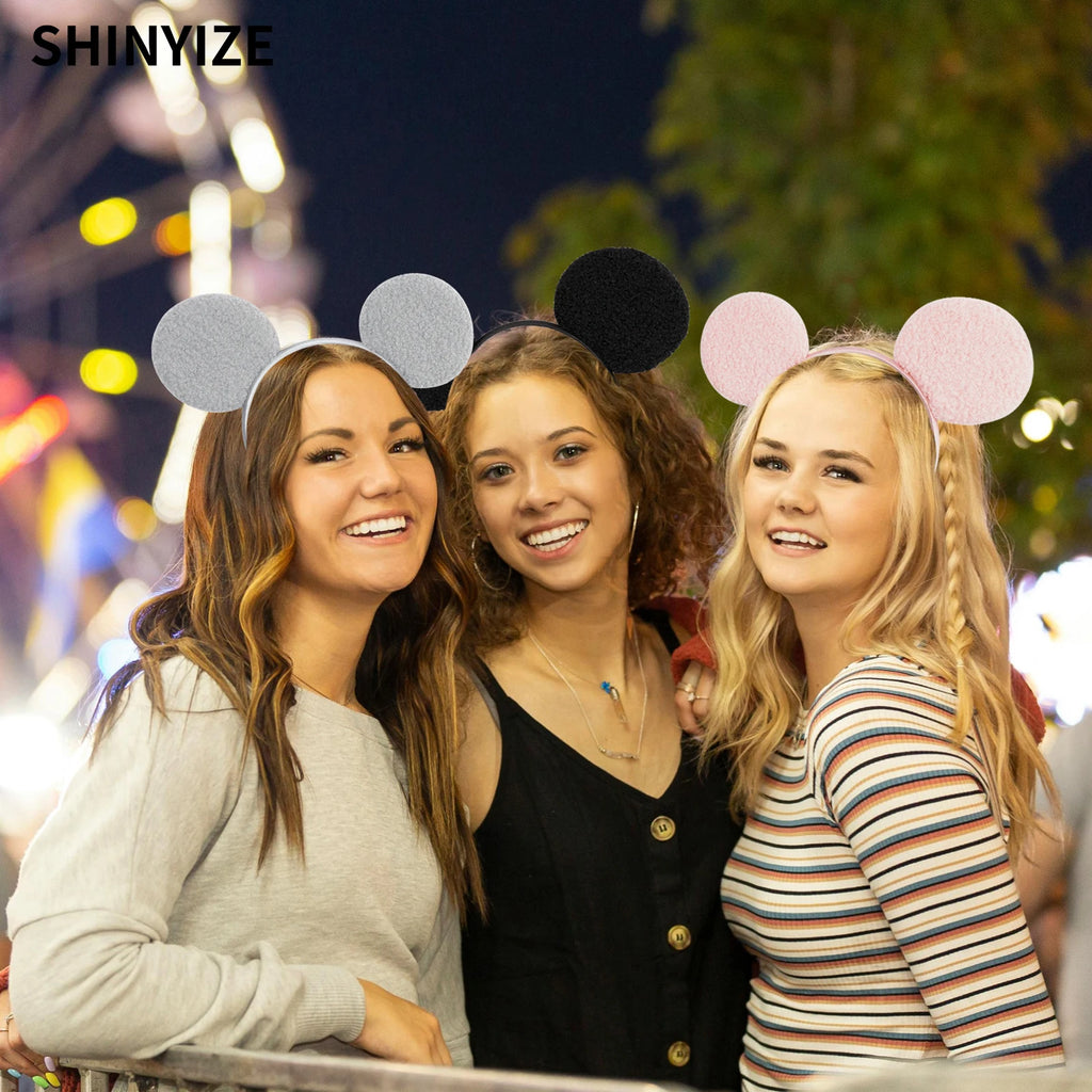 New Classic Cute Mouse Ears Chic Headband 5"Bow Girls And Kids  Hairband Festival Cosplay DIY Hair Accessories Christmas Gift