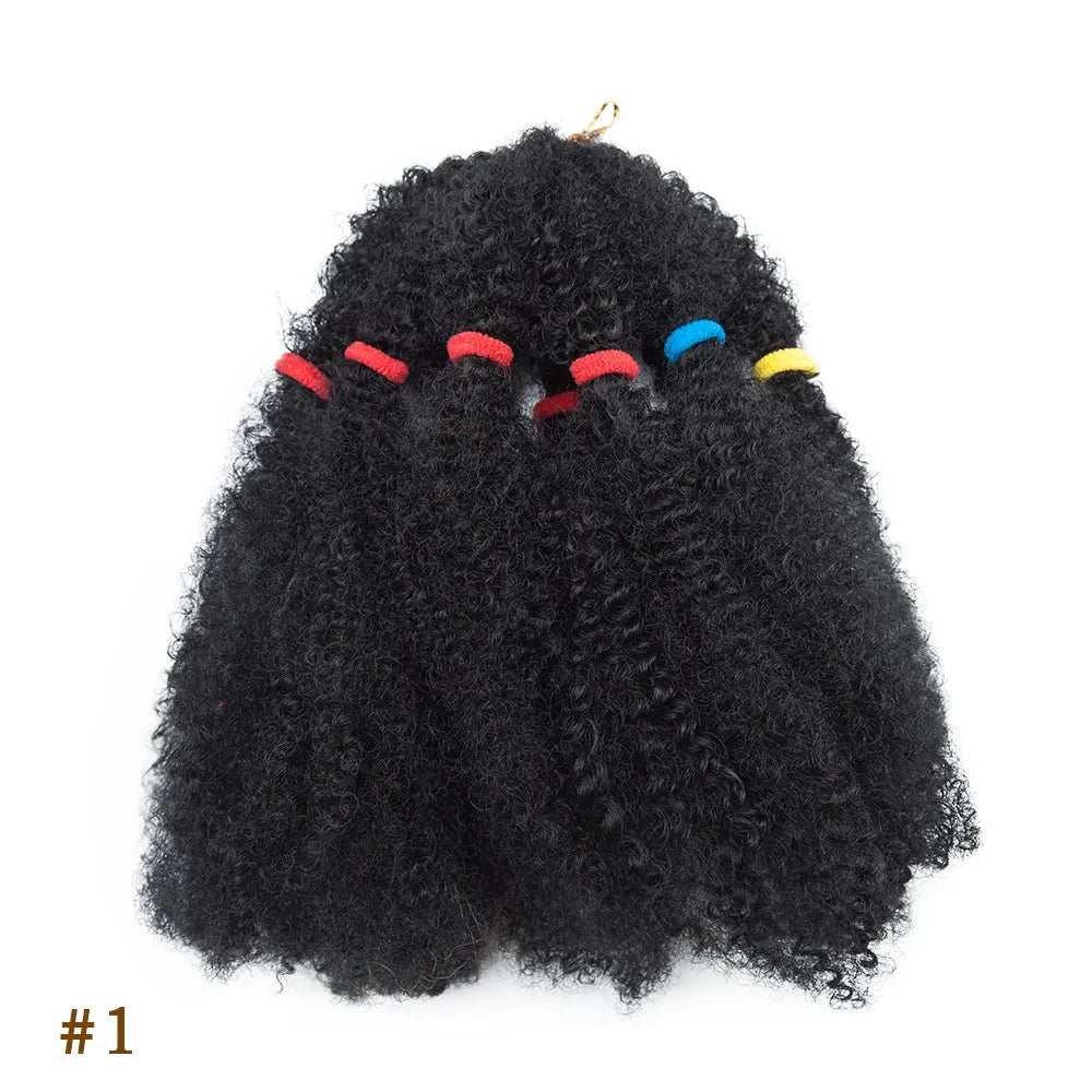 Afro Kinky Hair Pre Stretched Afro Kinky Twist Hair Braiding Hair Kinky Twist Crochet Braids Synthetic Hair Extensions For Women