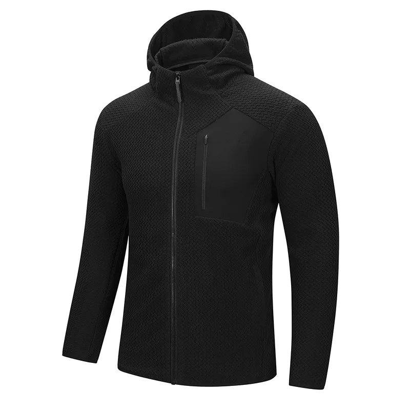 ARC Outdoor Men's Zipper Plush Hoodie Mountaineering Travel Sports Fashion Cationic Casual Fishing Spring and Autumn Hoodie