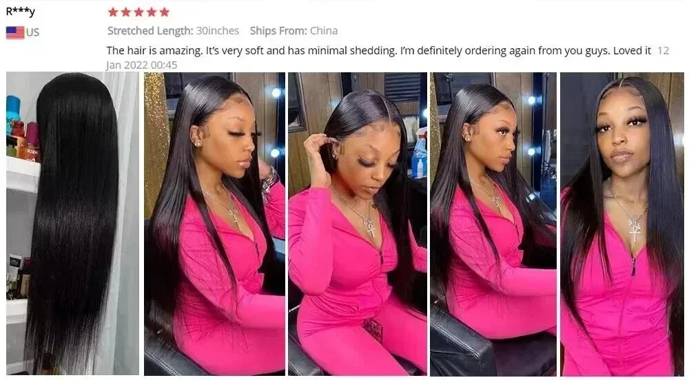 250 Density 13x4 13x6 Hd Bone Straight Transparent Lace Front Wig Human Hair 40 Inch Pre Plucked Lace Front Wigs 100% Human Hair