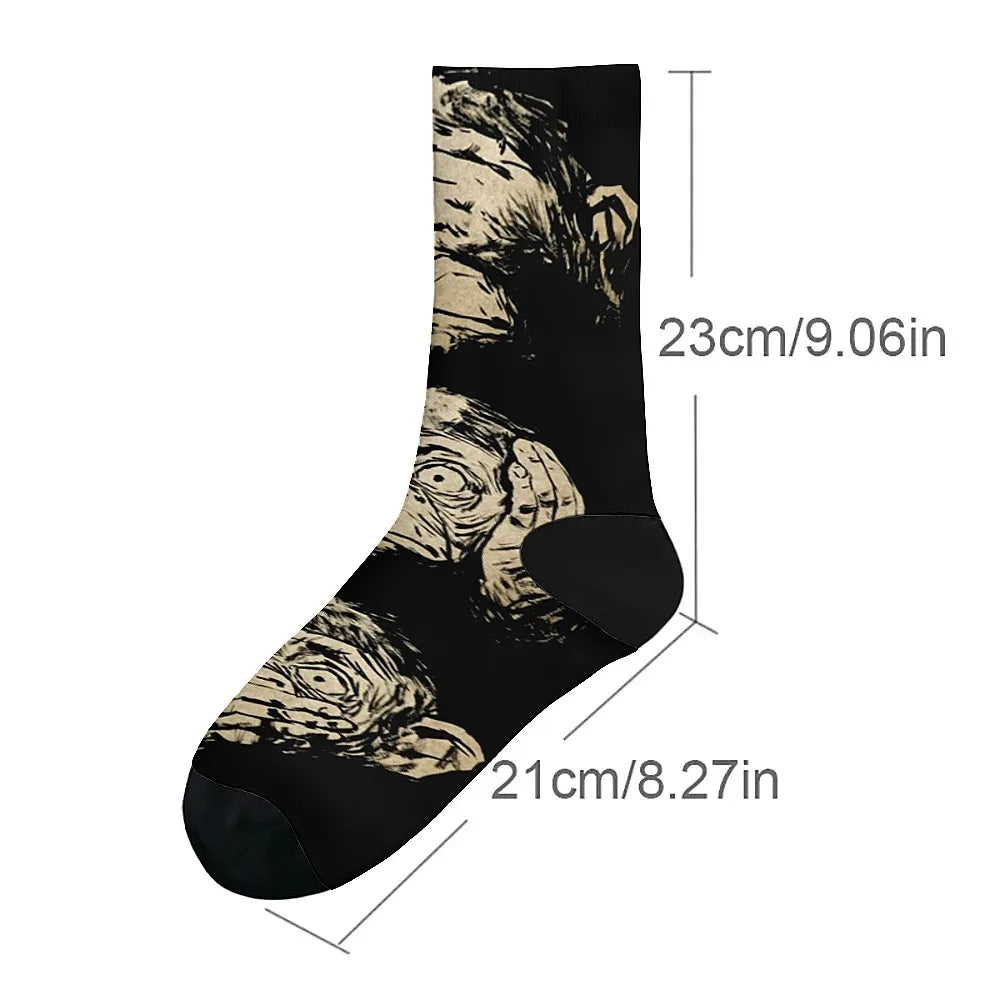New and interesting men's socks, retro fun art gorilla, street hip-hop style, comfortable and breathable, outdoor leisure sports