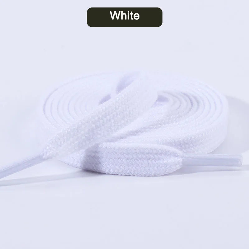 1 Pair Flat Shoelaces for Sneakers Classic Canvas Sports Shoe Laces Women Men Shoelace Solid Double Cotton Shoestrings for AF1