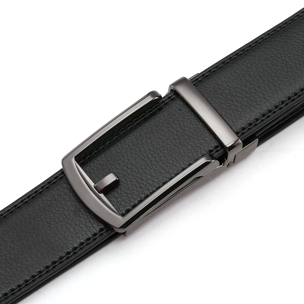 Men's Leather Belts Fashion Automatic Buckle Cowskin Male Belts Luxury Designer Black Brown 3.5cm