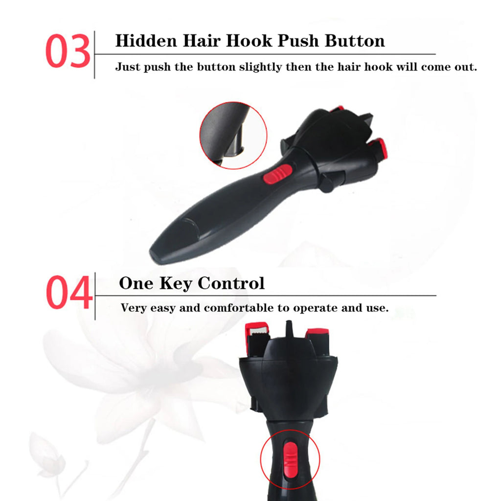 Electric Hair Braider Automatic Twist Braider Knitting Device Dreadlocks Machine Braiding Hairstyle DIY Magic Hair Styling Tool