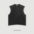 ZODF Vintage 2024 Washed 270gsm Cotton Tank Tops For Men Unisex Summer Relax Fit Slit Sleeveless Vest Streetwears HY0777