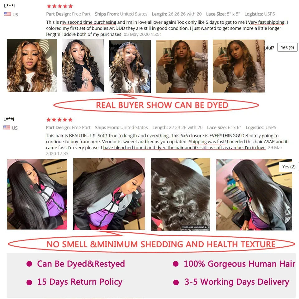 PerisModa Body Wave Human Hair Bundles With Closure 5x5 Transparent Lace 4×4 Brown Lace Brazilian Remy 12A Human Hair Extensions