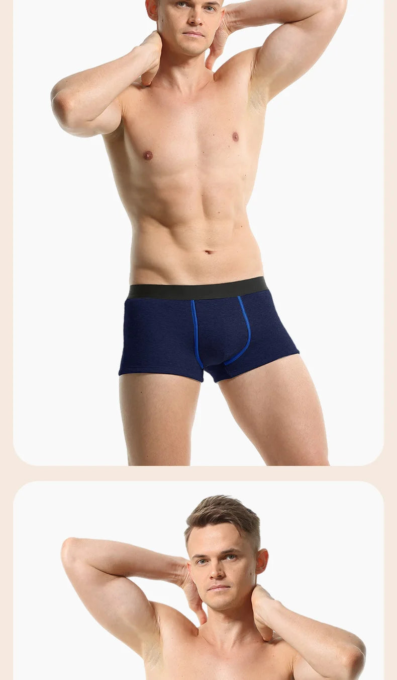 Thermal Underwear Men's Velvet Thickeneded Men's Boxer Briefs Autumn and Winter Cold-Proof Shorts Boys' Sports Boxer Briefs