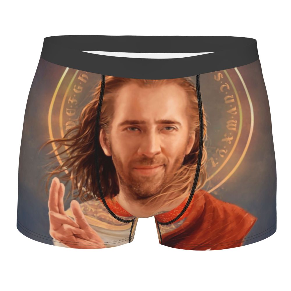 Custom Nicolas Cage Boxer Shorts For Homme 3D Printed Male Nic And His Girls Underwear Panties Briefs Breathbale Underpants