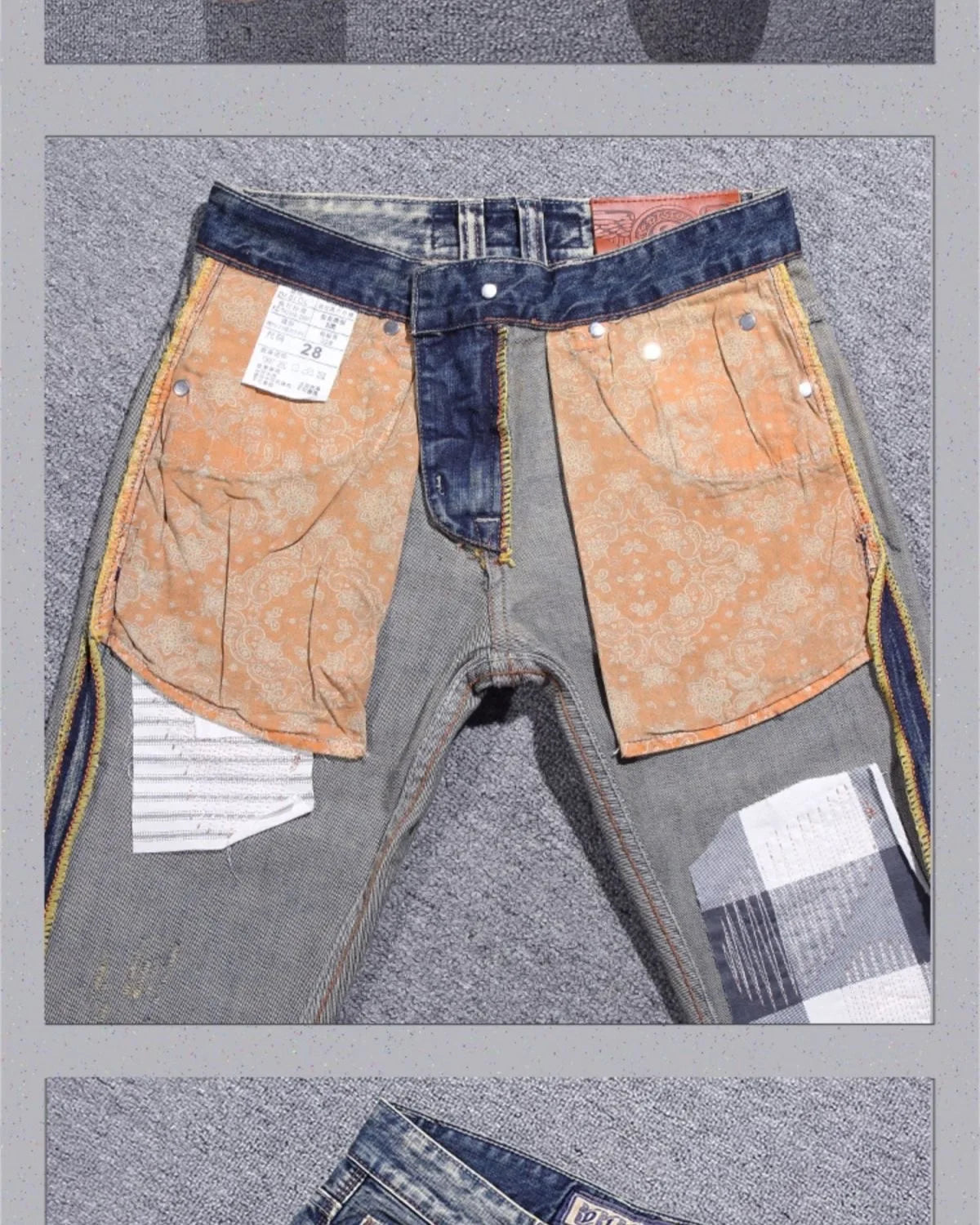 2023 Spring and Autumn New Classic Fashion Solid Color Ripped Small Foot Pants Men's Casual Comfort Elastic High Quality Jeans