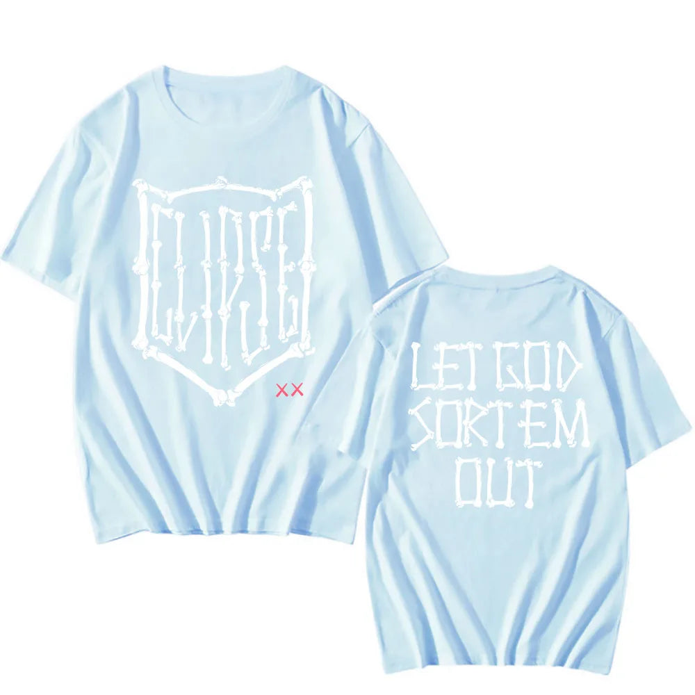Let God Sort Em Out T-shirt Clipse Hip Hop Group Printing Tshirts Fashion Unisex Streetwear Summer Short Sleeve Men T Shirt Male