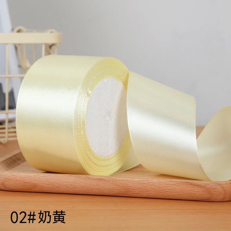 22meters/roll 5cm Silk Satin Ribbons Crafts Bow Handmade DIY Gift Packaging Wrap Party Wedding Decorative Clothing Accessories