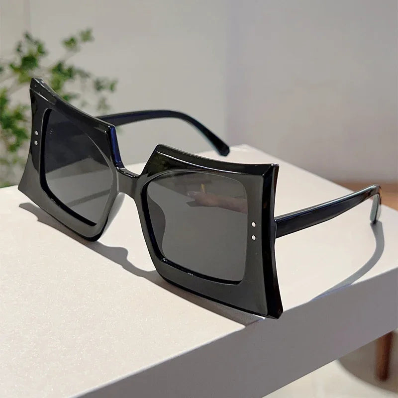 KAMMPT Oversized Special Shaped Sunglasses Women 2024 New Fashion Multi-color Sun Glasses Trendy Brand Designer Vacation Shades