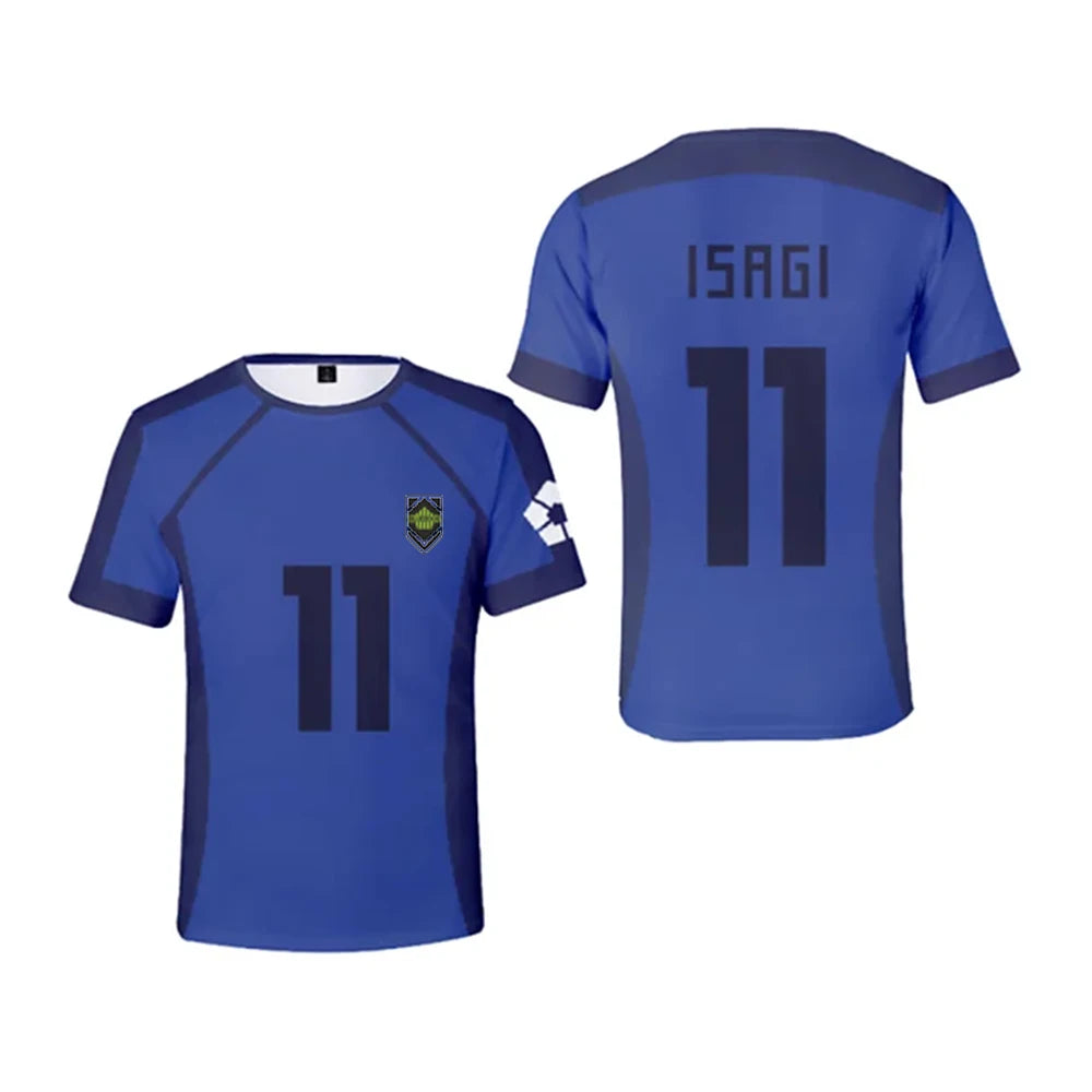 Anime Blue Lock Jersey 3D Print Nagi Soccer T-Shirts Men Women Short Sleeve Sports Tee Y2k Top Harajuku Cosplay Football t shirt