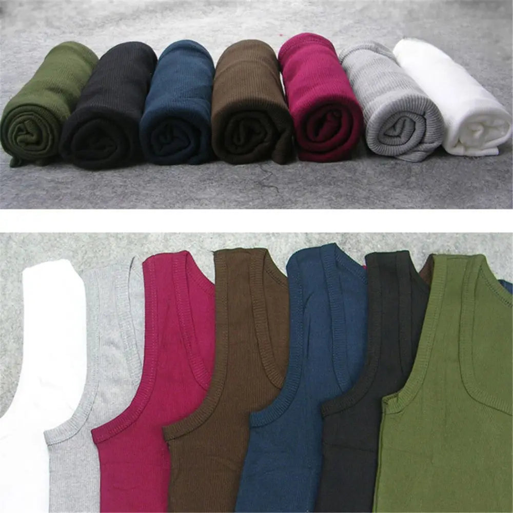 3pcs/Lot Cotton Sleeveless T-shirt Men's And Women's Solid Color Casual Bottoming Shirt Summer Vest Fit Sports Fitness T-shirt