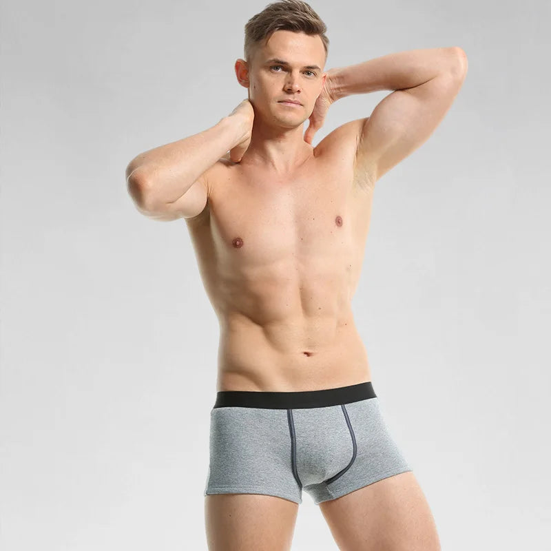 Thermal Underwear Men's Velvet Thickeneded Men's Boxer Briefs Autumn and Winter Cold-Proof Shorts Boys' Sports Boxer Briefs