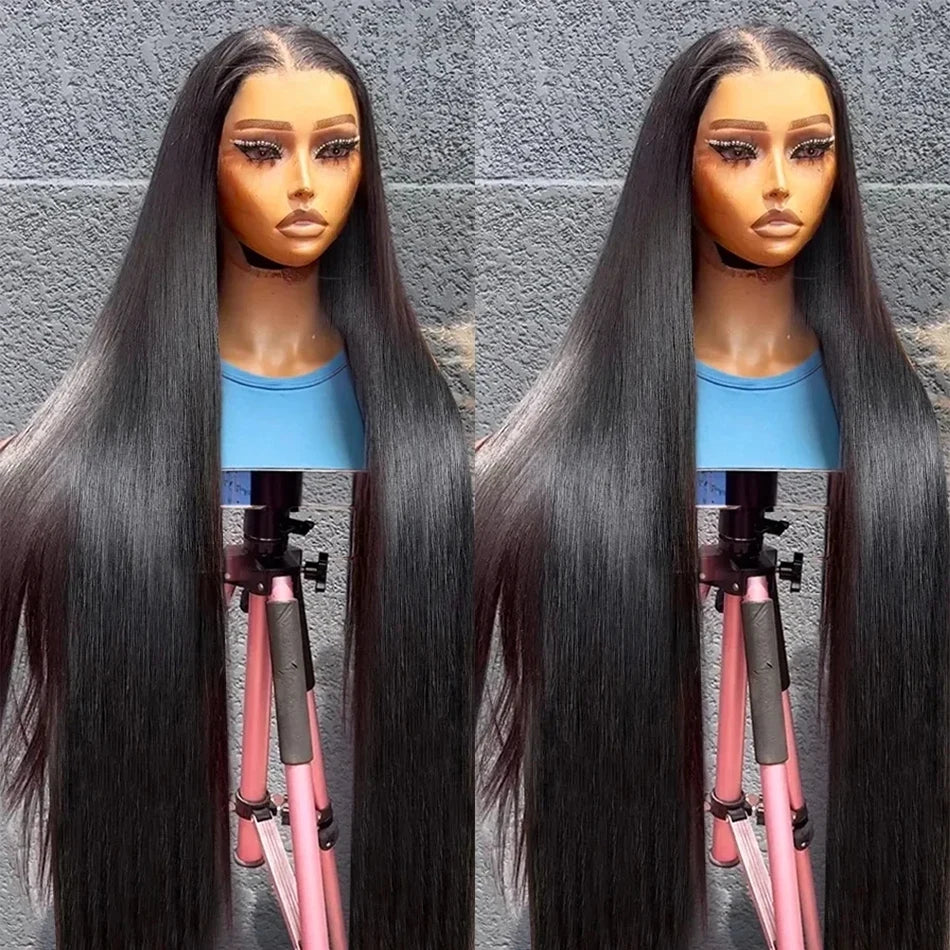 Glueless Wigs HD Transparent Lace Front Human Hair Wig 13x4 13x6 Bone Straight Frontal Wig Pre Plucked 4x4 HD Lace Closure Wig