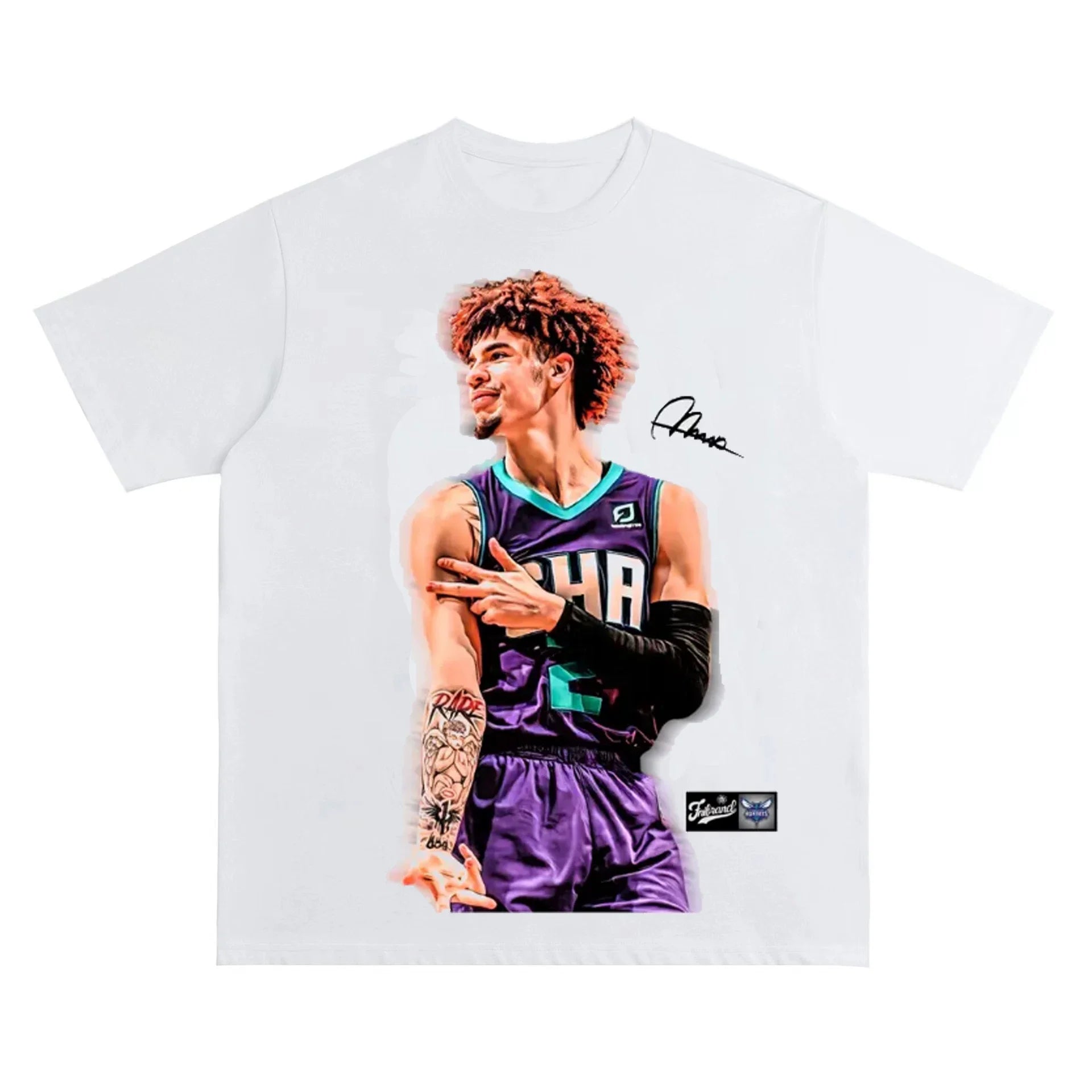 LaMelo Ball T Shirt Unisex Basketball Graphic Tee Oversized Crewneck Streetwear Fan Top Trendy Daily Clothing Plus Size Apparel