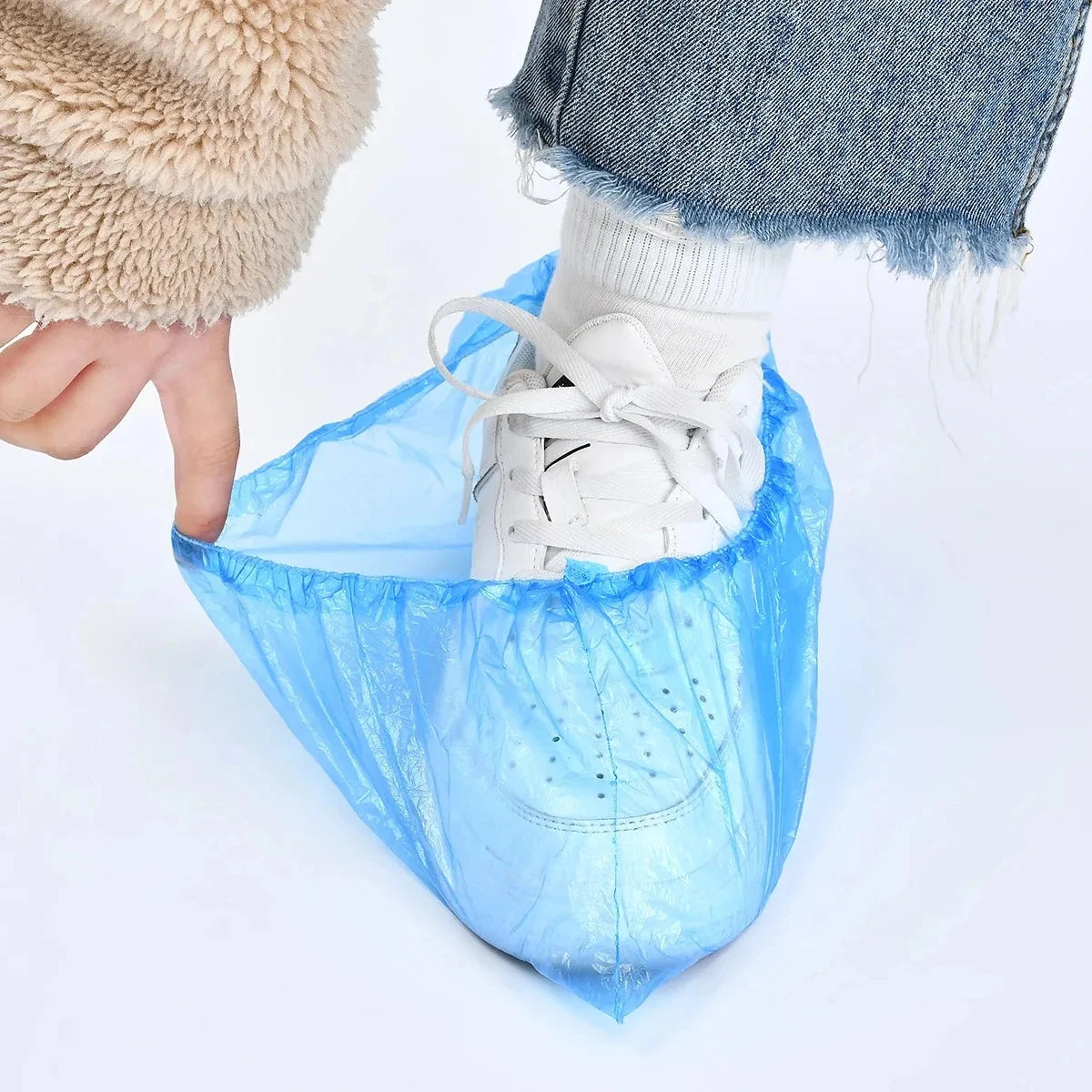 100Pcs/Set Plastic Disposable Shoe Cover Rain Boots Cover For Women Men Sneaker Protector Outdoor Rainy Day Overshoes Accessorie