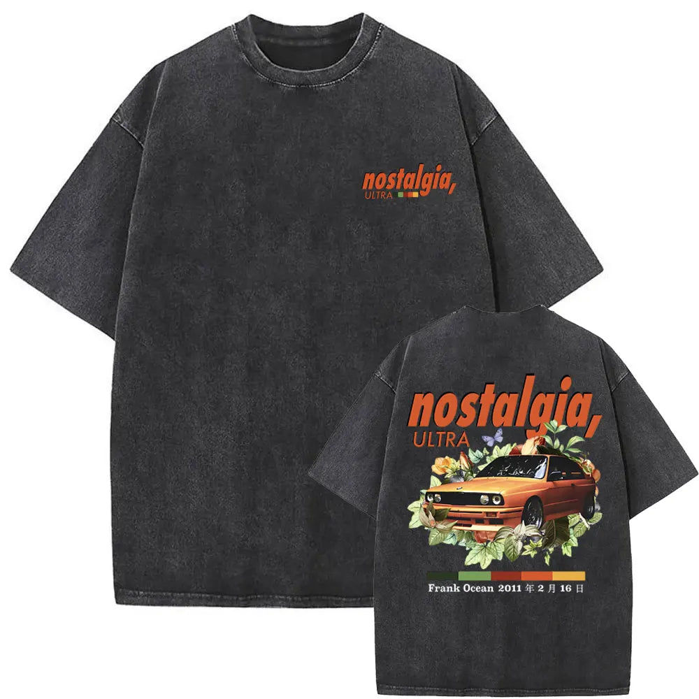 Washed Vintage Rapper Frank Oversized Tshirt Blond Graphic T-shirts Men Women Ocean Hip Hop T Shirt Men's Fashion Casual Tees