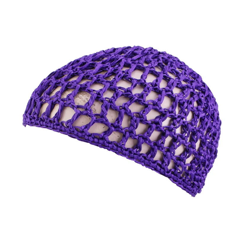 1pc Mesh Crochet Hair Net Woven Hair Cap Bonnet Night Cap Sleep Cap For Women Wig Head Cover Accessories