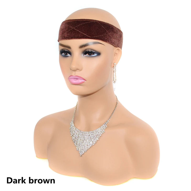No-Slip Velvet Wig Grip Band for Lace Front Women's Stylish Hair Accessory Comfortable Headbands to Secure Your Wig
