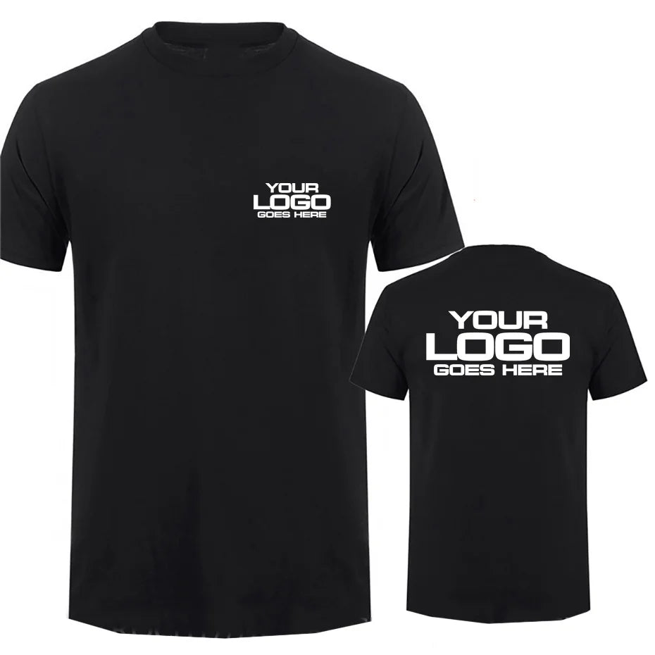 Customized Your Design Here T Shit Text Name Tsihrt Add Your Own Message Men's T-shirt Personalized Tees Custom Cotton Tshirt