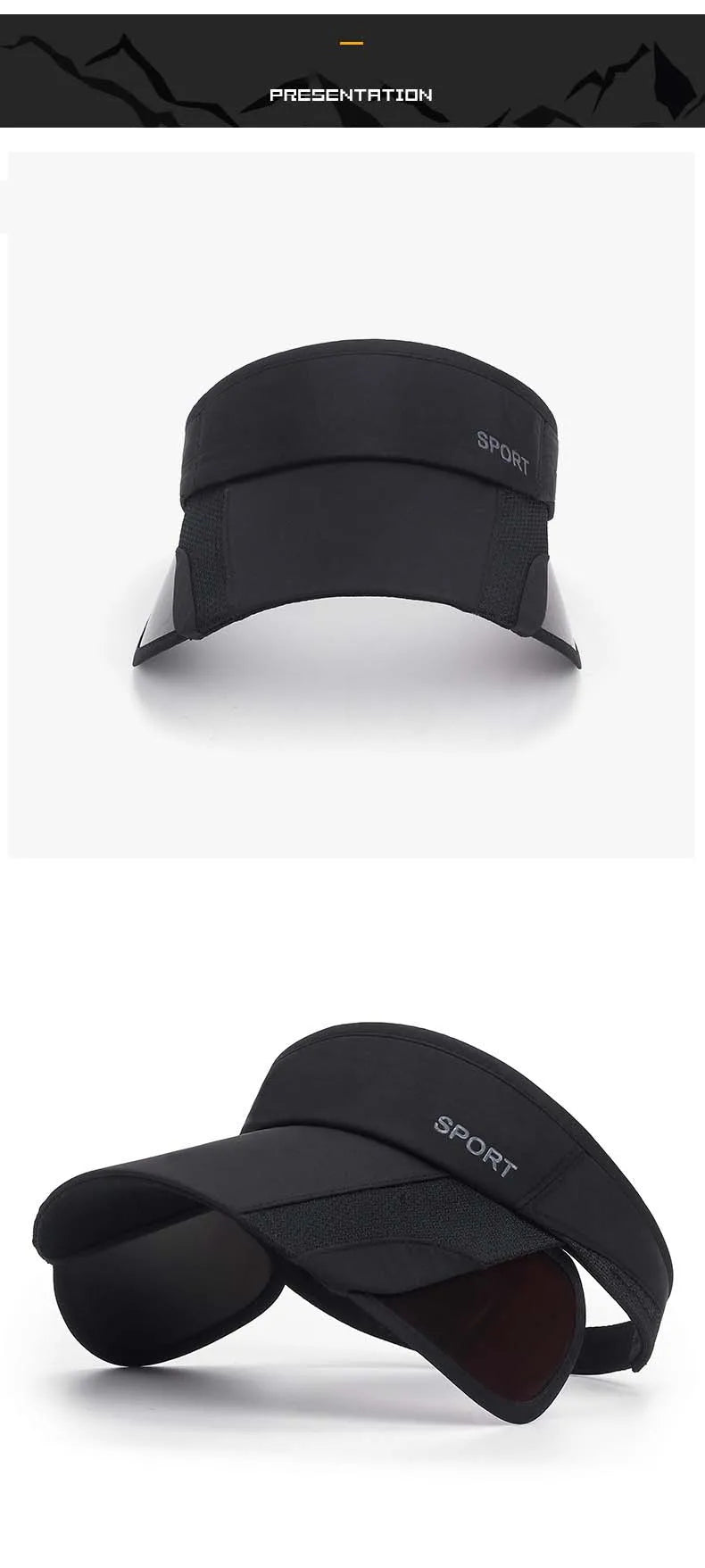 New Summer Outdoor Sport Casual Sports Empty Cap Men's Fishing Widened Pull-Out Brim Sunshade Sun Protection Hat Women