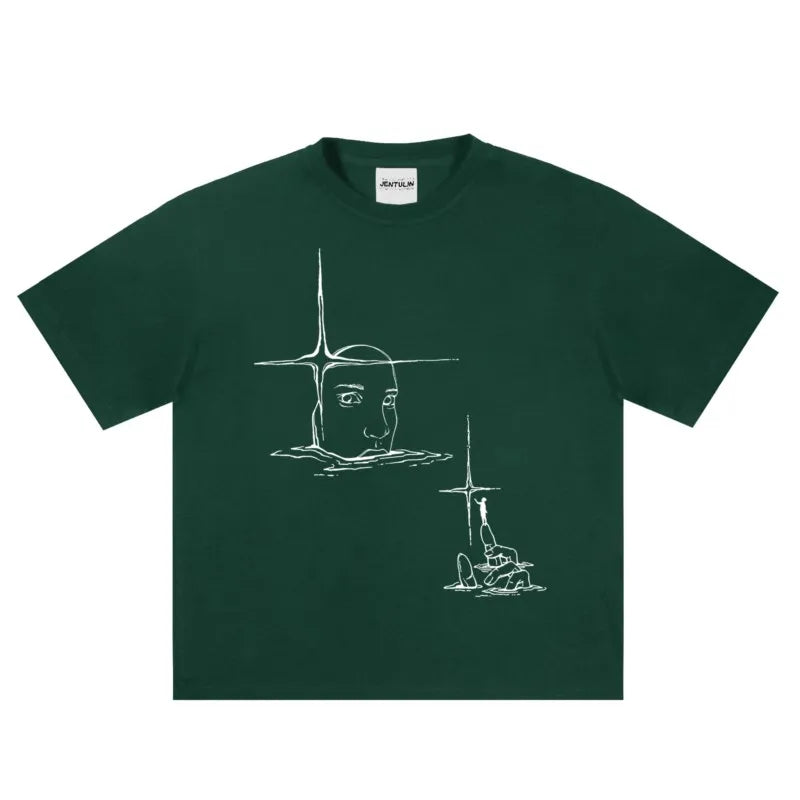 Punk Lyrical Print T-Shirts Oversize Hip Hop Women Streetwear Clothing Harajuku  Goth Unisex Men Top Short Sleeve Cotton Tee Y2K
