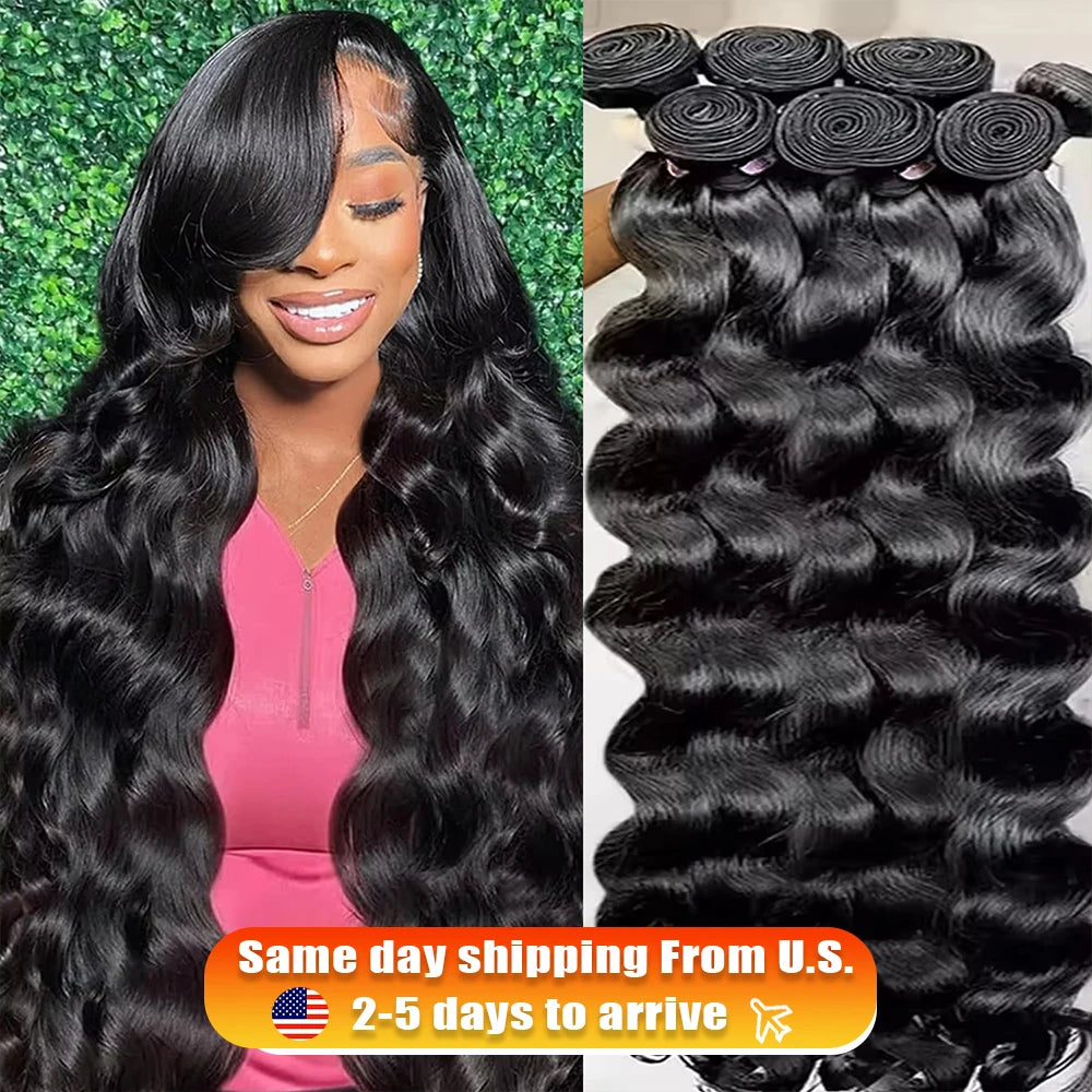 16A Real Bone Straight Human Hair Bundles Deal 30 40Inch Brazilian Raw Hair Extensions 3 4 Pcs Human Hair Bundles  Natural Black