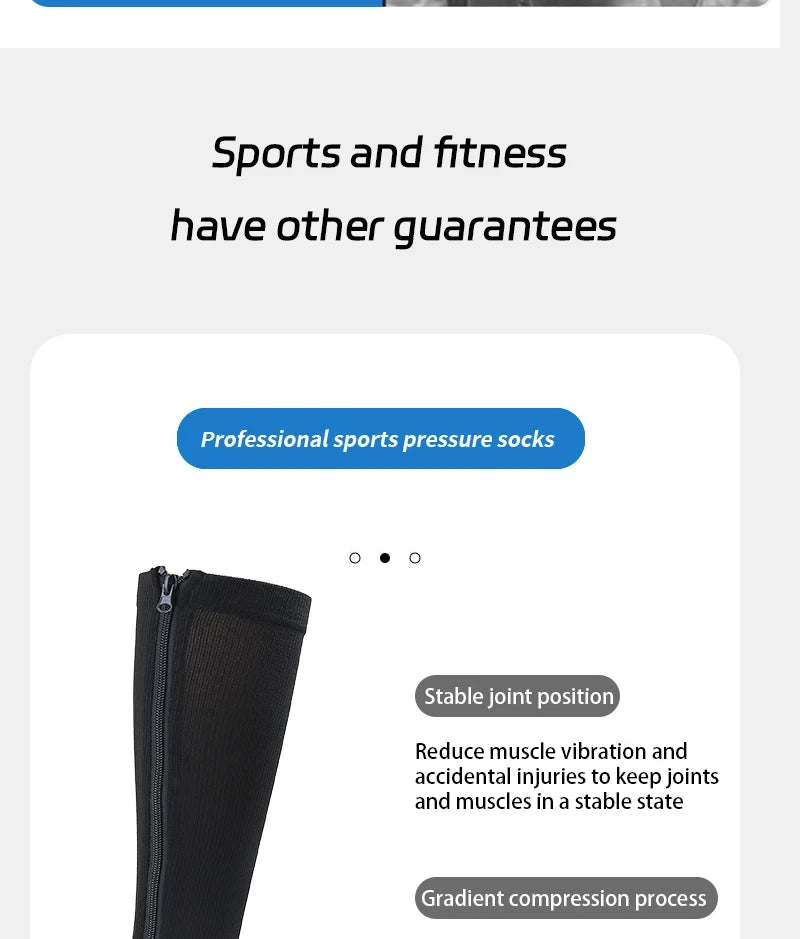 Compression Socks S-XXL Medical Edema Pregnant Varicocele Open Toe Socks Men Women Solid Color Knee Length Elastic Tight Socks