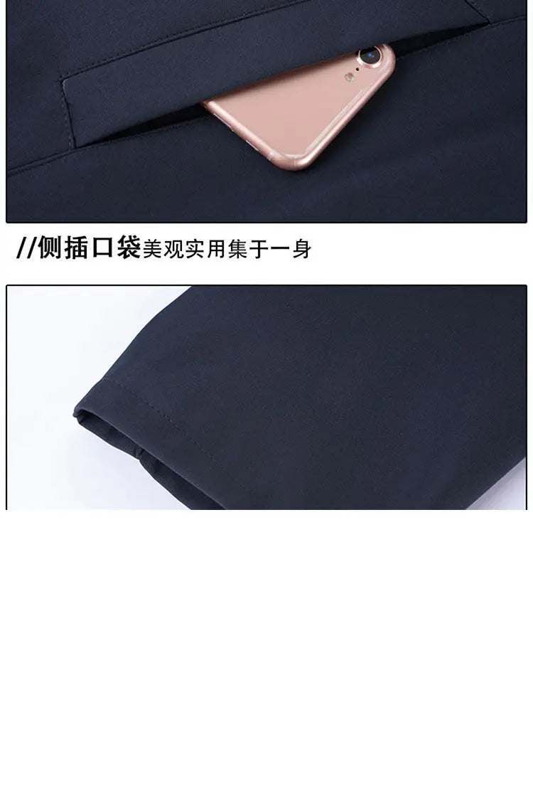 Spring Autumn Men's Turn-down Collar Business Social Blazer Jackets Fashion Office Dress Coats High Quality Casual Men Clothing