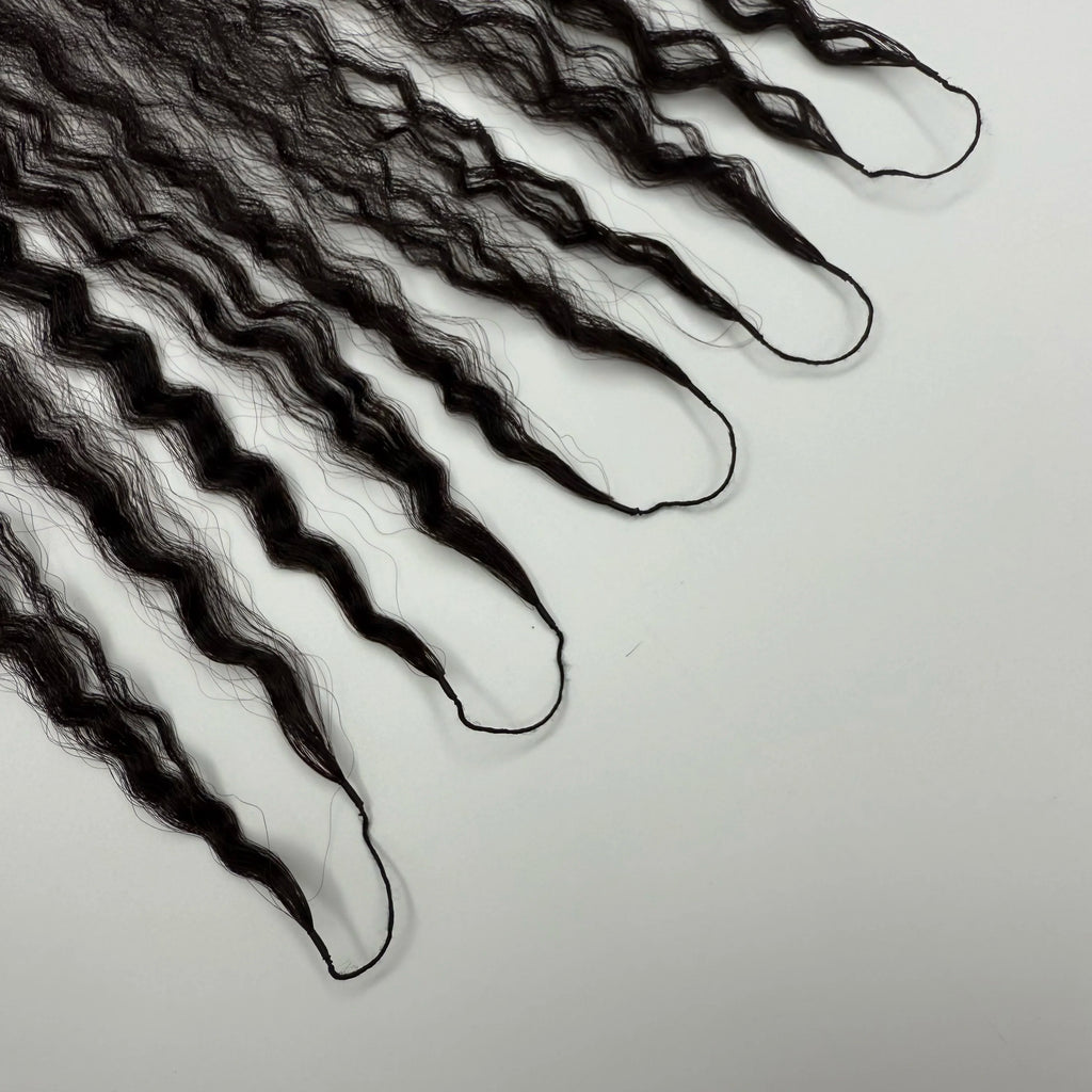 Crochet Human Hair Small Spirals Curly For Women Natural Black Deep Wave Braiding Hair Braid Kinky Curly Feather Hair Extensions