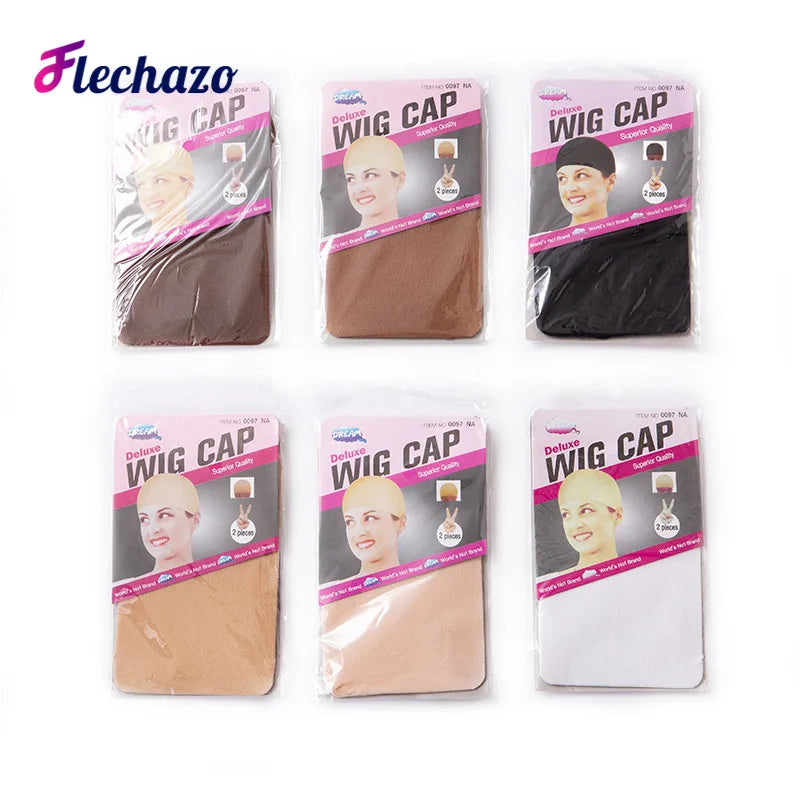 Durable Stokcing Wig Cap Under My Wigs 20Pieces Stocking Cap Skin Tone Black Brown Nude Color Wigs Installing Bald Cap