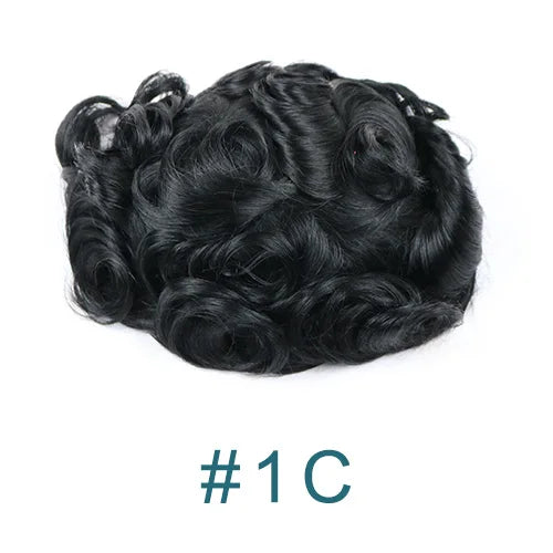 Undetected 0.02mm Thin Skin Natural Hairline Human Hair Men Toupee Black Gray Brown Blonde Male Hair Light Capillary Prosthesis